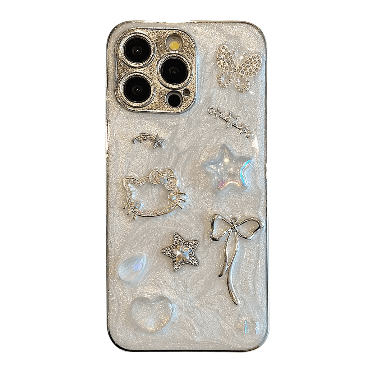 Retro 3D embossed metal phone case