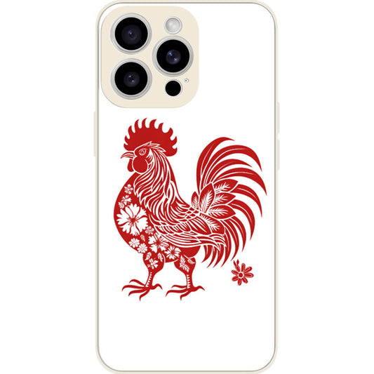 Chinese paper-cut rooster customizable phone case