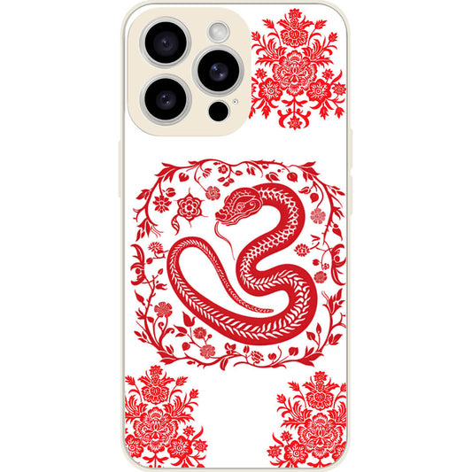 Chinese paper-cut snake customizable phone case