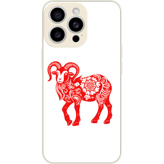 Chinese paper-cut goat customizable phone case