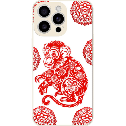 Chinese paper-cut monkey customizable phone case