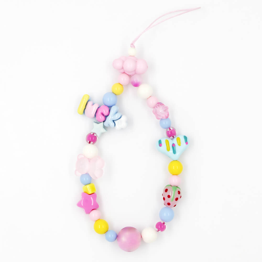 Colorful Candy Star Love Phone Charm